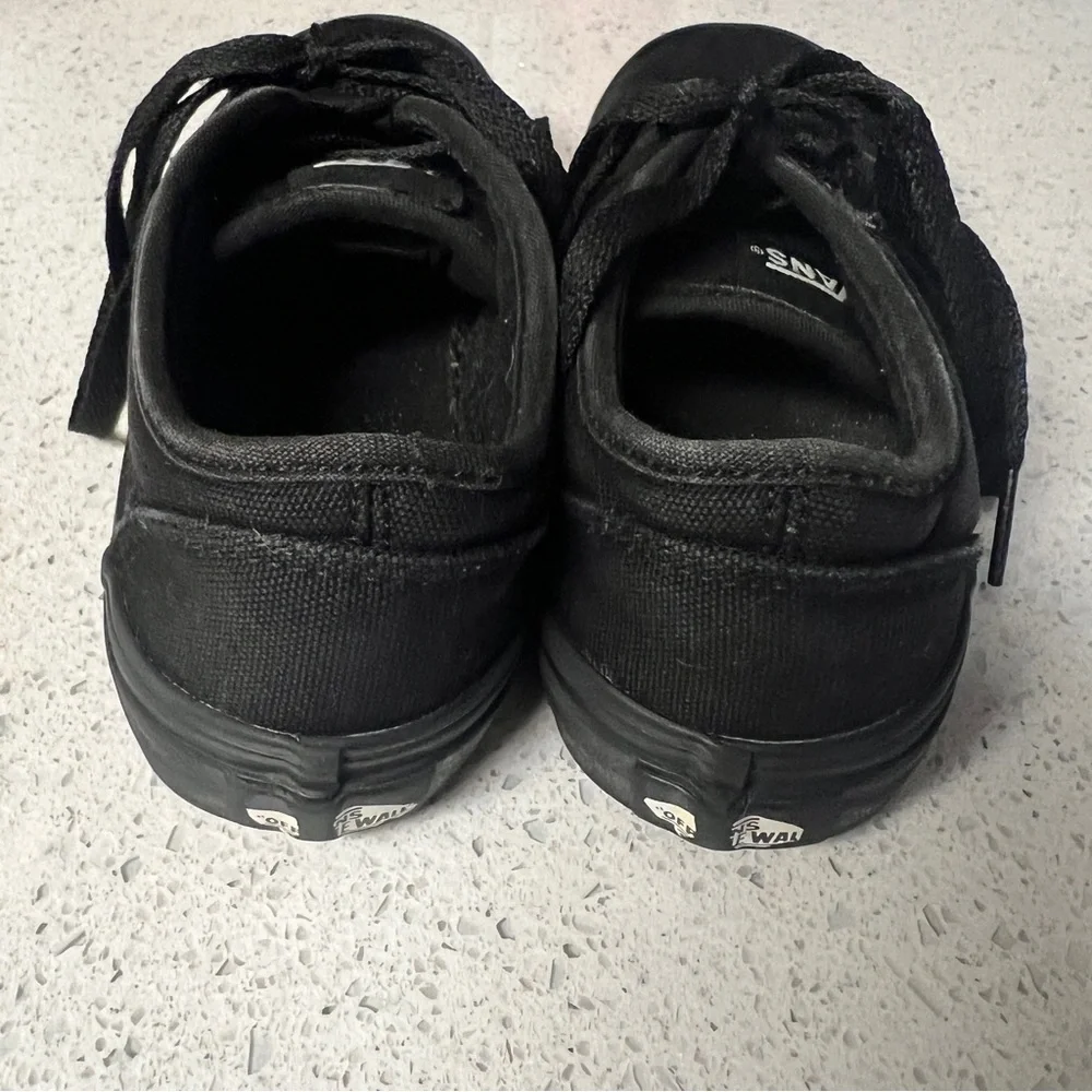 Vans Black Lace up Low top Skate shoes Youth size 2 - Picture 5 of 5